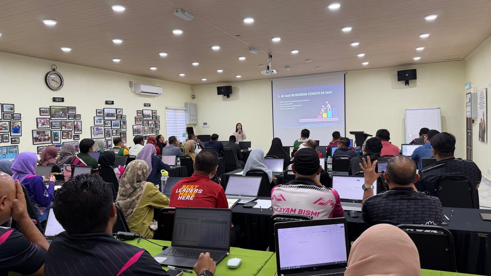 Participants taking part in a practical corporate training session
